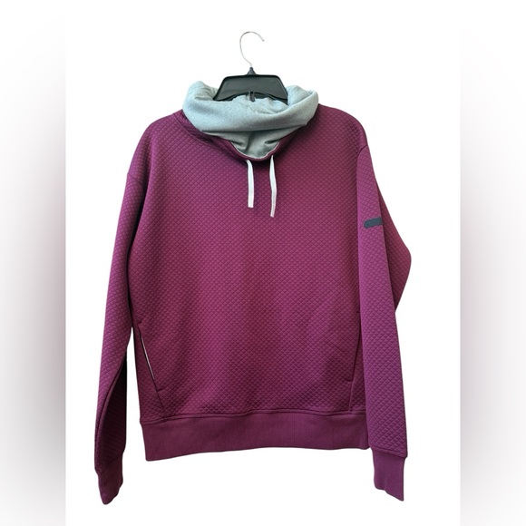 Under Amour Women’s Textured Unstoppable Cowl Neck- Wine- Size S - Picture 1 of 10
